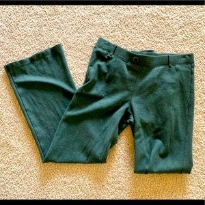 Betabrand Yoga Dress Pants, Green, Medium Petite